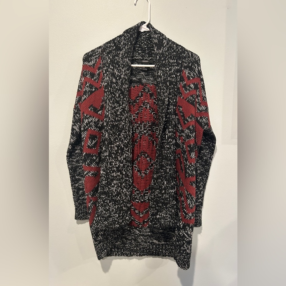 FOREVER 21 AZTEC CARDIGAN SWEATER